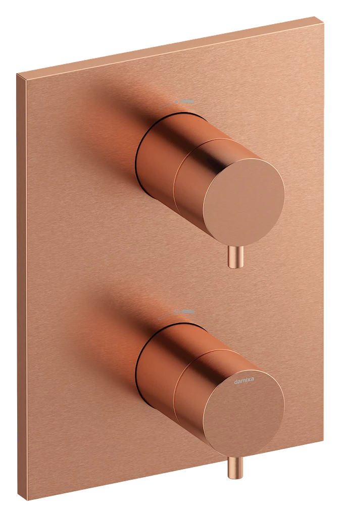 Silhouet takdusj for innbygging, børstet kobber Silhouet takdusj for innbygging, børstet kobber